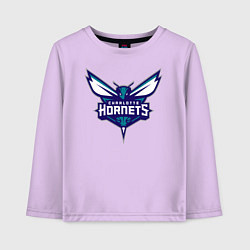 Лонгслив хлопковый детский Charlotte Hornets 1, цвет: лаванда