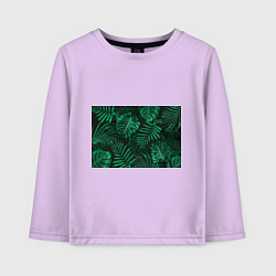 Лонгслив хлопковый детский Я из джунглей, цвет: лаванда