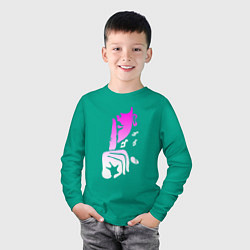 Лонгслив хлопковый детский JOJOS BIZARRE ADVENTURE, цвет: зеленый — фото 2