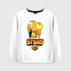 Лонгслив хлопковый детский BRAWL STARS CROW PHOENIX, цвет: белый