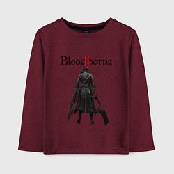 Лонгслив хлопковый детский Bloodborne, цвет: меланж-бордовый