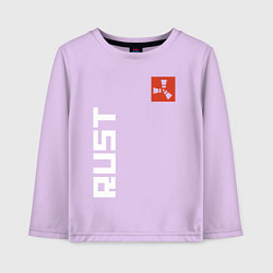 Лонгслив хлопковый детский RUST, цвет: лаванда