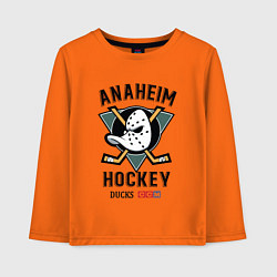 Лонгслив хлопковый детский ANAHEIM DUCKS, цвет: оранжевый