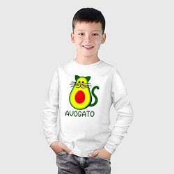 Лонгслив хлопковый детский Avokado, цвет: белый — фото 2