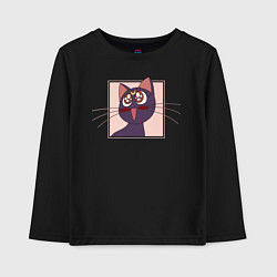 Лонгслив хлопковый детский Luna, Sailor Moon, цвет: черный