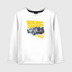Лонгслив хлопковый детский Back to the Future, цвет: белый