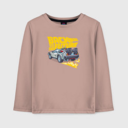 Лонгслив хлопковый детский Back to the Future, цвет: пыльно-розовый