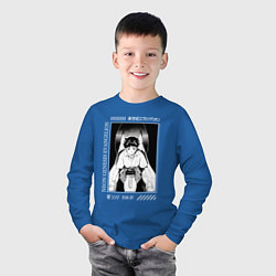Лонгслив хлопковый детский Синдзи Икари, Евангелион, цвет: синий — фото 2
