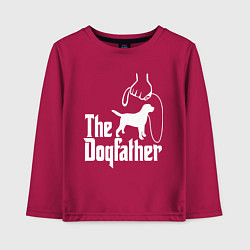 Лонгслив хлопковый детский The Dogfather - пародия, цвет: маджента