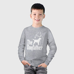 Лонгслив хлопковый детский The Dogfather - пародия, цвет: меланж — фото 2