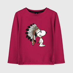 Лонгслив хлопковый детский Snoopy, цвет: маджента
