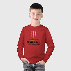 Лонгслив хлопковый детский MONSTER ENERGY Z, цвет: красный — фото 2