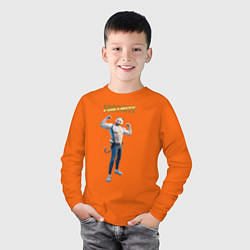 Лонгслив хлопковый детский Meowcles Fortnite 2, цвет: оранжевый — фото 2