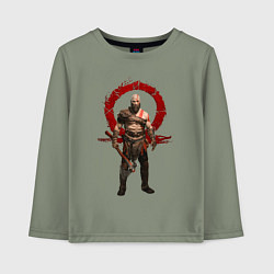 Лонгслив хлопковый детский GOD OF WAR, цвет: авокадо