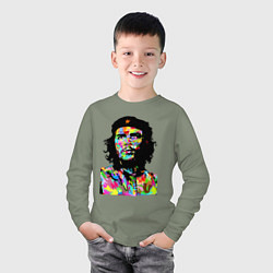 Лонгслив хлопковый детский Che, цвет: авокадо — фото 2