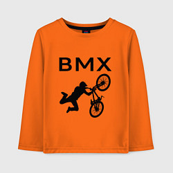 Лонгслив хлопковый детский Велоспорт BMX Z, цвет: оранжевый