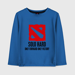 Лонгслив хлопковый детский Solo Hard, цвет: синий