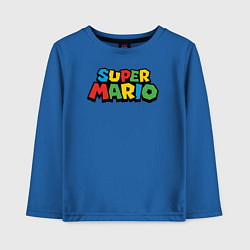 Лонгслив хлопковый детский Super mario, цвет: синий