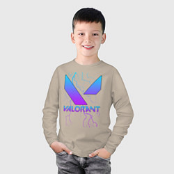 Лонгслив хлопковый детский VALORANT, цвет: миндальный — фото 2