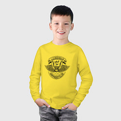 Лонгслив хлопковый детский American Motorcycle Z, цвет: желтый — фото 2