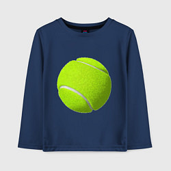 Лонгслив хлопковый детский Теннис, цвет: тёмно-синий