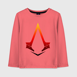 Лонгслив хлопковый детский Assassins Creed, цвет: коралловый