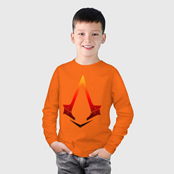 Лонгслив хлопковый детский Assassins Creed, цвет: оранжевый — фото 2