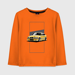 Лонгслив хлопковый детский BMW E36, цвет: оранжевый