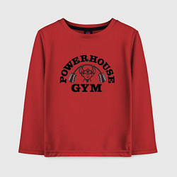 Лонгслив хлопковый детский GYM, цвет: красный