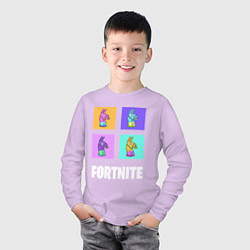 Лонгслив хлопковый детский Фортнайт поп-ап, цвет: лаванда — фото 2