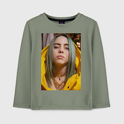 Лонгслив хлопковый детский Билли Айлиш Billie Eilish, цвет: авокадо