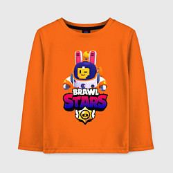 Лонгслив хлопковый детский ЛУННЫЙ СПРУТ BRAWL STARS, цвет: оранжевый