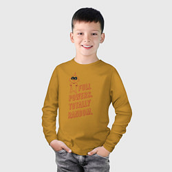 Лонгслив хлопковый детский Jack-Jack Parr, цвет: горчичный — фото 2