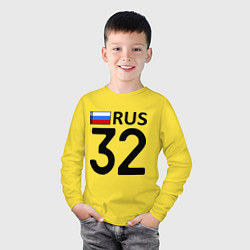 Лонгслив хлопковый детский RUS 32, цвет: желтый — фото 2