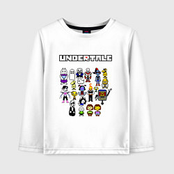 Лонгслив хлопковый детский UNDERTALE, цвет: белый