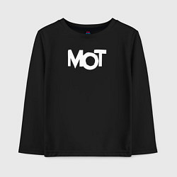 Лонгслив хлопковый детский МОТ, цвет: черный