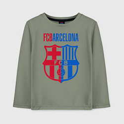 Лонгслив хлопковый детский Barcelona FC, цвет: авокадо