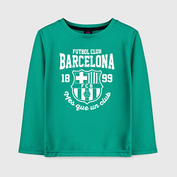 Лонгслив хлопковый детский Barcelona FC, цвет: зеленый