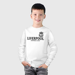 Лонгслив хлопковый детский Liverpool FC, цвет: белый — фото 2