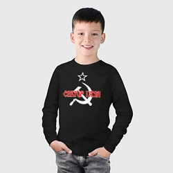 Лонгслив хлопковый детский Сектор Газа - серп и молот, цвет: черный — фото 2