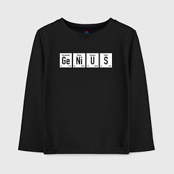 Лонгслив хлопковый детский GENIUS, цвет: черный