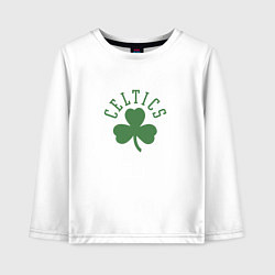 Лонгслив хлопковый детский Boston Celtics, цвет: белый