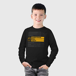 Лонгслив хлопковый детский AMONG US, цвет: черный — фото 2