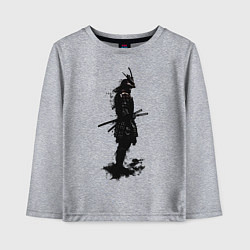 Лонгслив хлопковый детский Теневой самурай, цвет: меланж