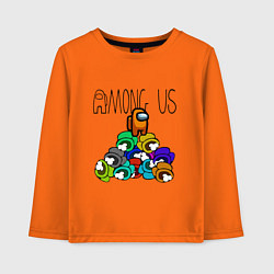 Лонгслив хлопковый детский Among Us Z, цвет: оранжевый