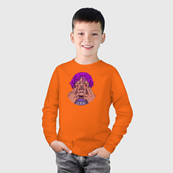 Лонгслив хлопковый детский Lil Uzi Vert, цвет: оранжевый — фото 2
