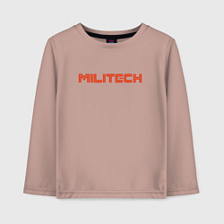 Лонгслив хлопковый детский Militech, цвет: пыльно-розовый