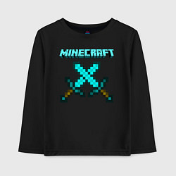 Лонгслив хлопковый детский Minecraft, цвет: черный