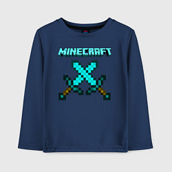 Лонгслив хлопковый детский Minecraft, цвет: тёмно-синий