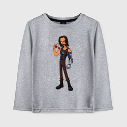 Лонгслив хлопковый детский Johnny Silverhand 03, цвет: меланж